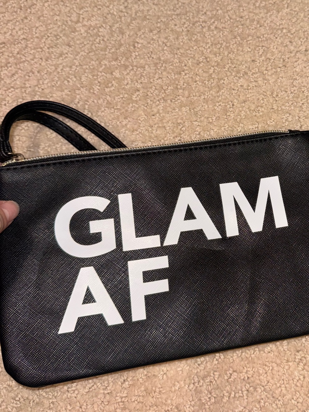 GLAM AF Black Cosmetic Pouch